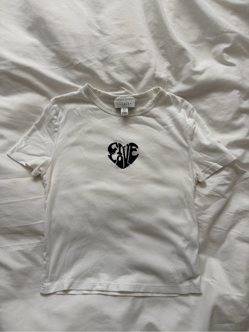 Topshop White Baby Tee